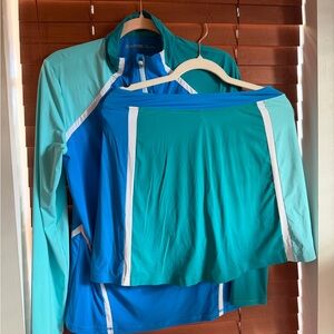 Blue and Teal Athletic Set